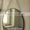 Cheap metal framed hanging round wall mirror for bathroom wall