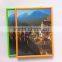Wholesale cheap colorful standing and wall hanging PVC plastic photo frame