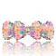 fashionable peacock shape alloy crystal plastic flowers barrette