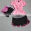 ladies cheap polyester hot sale yoga wear with subliamtion sleeve