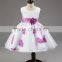 Hot selling wholesale boutique flowers girls frocks designer one piece party dress TR-WS12