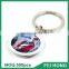 China Supplier metal souvenir baseball sports printed two sided keychain