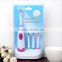 Family pack electric roating type toothbrush with 4 colors extral heads