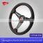 350MM BLACK Leather 6-Bolt JDM Racing Style Steering Wheel for Wholesale Guangzhou China