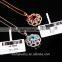 hot sale jewellery set 18K gold plated 925 sterling silver precious natural Garnet Topaz gemstone pendant necklace