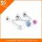 Wholesale fashion 316L stainless steel crystal bar piercing tongue ring