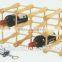 Hot sale Chinese supplier lovely handmade solid pine wooden wine carrier