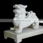 White marble animal dragon dog stone statue