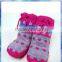 heart fairisle knitted baby sock shoes with rubber sole