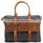 China Suppliers Business Office Waterproof Canvas Genuine Leather Laptop Shoulder Bag office laptop bags