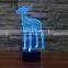 3D Optical Night Light Deer 7 RGB Light Colors 10 LEDs AA Battery or DC 5V Mixed Lot