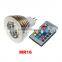 Multicolor MR16 3W RGB LED Light Bulb Lamp DC 12V 16 Colors 5 Modes IR Remote