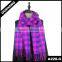 A228-G Purple Scarves Tartan Pashmina Scarf Yarn