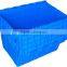 Plastic container with lids