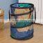 Household Essentials Mesh Laundry Bag Hamper Basket, Black with Handles