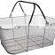 Wire Mesh Stacking Shopping Basket with Handles