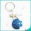 Metal Red Sea Star Shell Key Chain