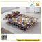 Rural style flower sofa cum bed fabric fold out sofa bed with arms for home furniture