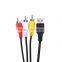 1.5m Male to Male USB 2.0 To 3 RCA Audio Video AV Adapter Cable Cord