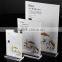 A4 clear acrylic sign display ,acrylic card sign stand