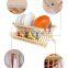 adjustable bamboo wooden wood dinner plate storage holder hanger rack