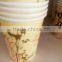 colorful print single wall paper cups for hot water cofee