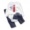 Children's Leisure Clothing Sets Kids Baby Boy Suit Vest Tie Gentleman Clothes For Weddings Formal Romper