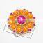 Fashion Sewing Acrylic Flower Metal Button For Garment