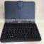 Universal black 7 inch tablet keyboard case with spanish language
