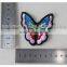 Hot selling iron on embroidery Butterfly logo patches for garments