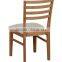 Simple design patio outdoor solid plain wood teak dining chairs
