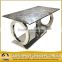 Modern furniture stainless steel legs marble top dining table qiancheng furniture