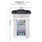 transparent smartphone bag on diving