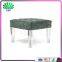 Plexiglass 4 Legs Stool Shop Mall Relax Stool Acrylic Dressing Room Cushion Square Stool