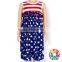 July 4th Party American Flag Wear Dresses For Girls White Red Striped Baby Girl Cotton Dresses Wholesale National Day Kids Dress