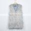 2016 new product European and USA fashion pure color faux long fur lady long vest