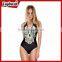 Bottom price realise thong one piece couples swimwear