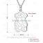 Fashion 925 silver bear pendant sautoir wholesale creative hollow out
