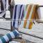 wholesale hotel all cotton yellow and white stripe Swimming towel beach towels