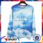 Wholesale 3d printing blue sky dry fit orange sport t shirt