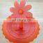 High Leakproof Flower Topper Silicone Glass Cover Suction Lid