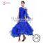 AB027 royal blue ballroom modern dance costume