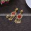 P-9084 New arrival Tribal indian red diamond women belly dance earrings jewelry accessory