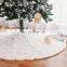 i@home White color plush sequin decoration embroidered Christmas tree skirt Carpet