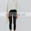 TWOTWINSTYLE Women's Sweater Turtleneck Long Sleeve Loose For Female Casual Asymmetrical Hollow Out