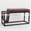 Customized Half PU Leather Folding Shoe Rack Storage Bench for Sundries Books in Living Room