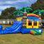 Rainbow Jungle Bouncer Castle Inflatable Kids Bounce House With Water Slide