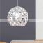 Post Modern Chandelier Globe LED Bar silver metal ball Single Pendant Light
