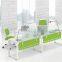 Module 2 person T type structure  office desk furniture with MDF wooden top