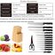 15 Pcs Kitchen Knife Set with High-Carbon Stainless-Steel Blades and Sharpener and Wood Block